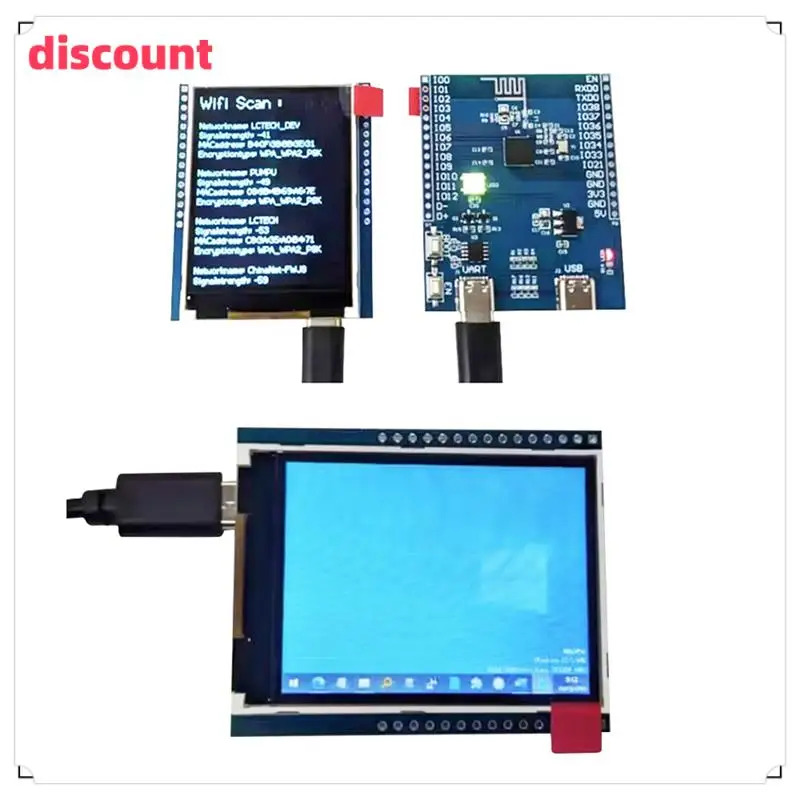 ESP32S2 2,4-дюймовая плата 240X320, беспроводная разработка, USB-модуль дополнительного экрана компьютера
ESP32S2 2,4-дюймовая плата 240X320, беспроводная разработка, USB-модуль дополнительного экрана компьютера