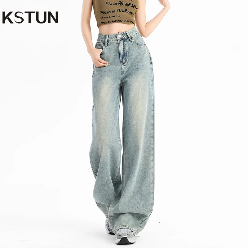 KSTUN 2025 High Waist Wide Leg Jeans Women Baggy Pants Straight-Leg Streetwear Vintage Light Blue Denim Female Dragging Pants
KSTUN 2025 High Waist Wide Leg Jeans Women Baggy Pants Straight-Leg Streetwear Vintage Light Blue Denim Female Dragging Pants