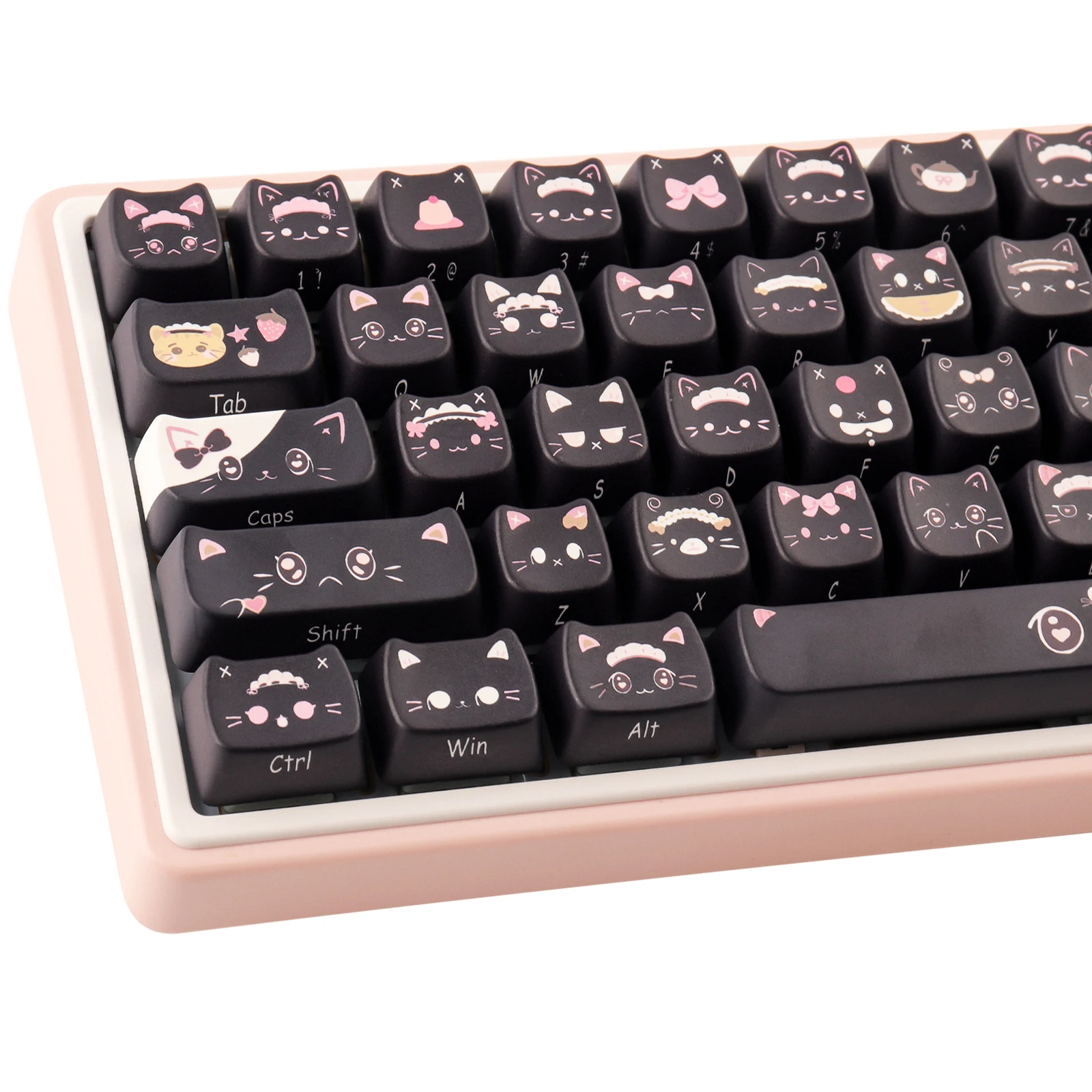 142-клавишные колпачки для клавиш Black Cat PBT, сублимированный красящий профиль MAO для механической клавиатуры
142-клавишные колпачки для клавиш Black Cat PBT, сублимированный красящий профиль MAO для механической клавиатуры