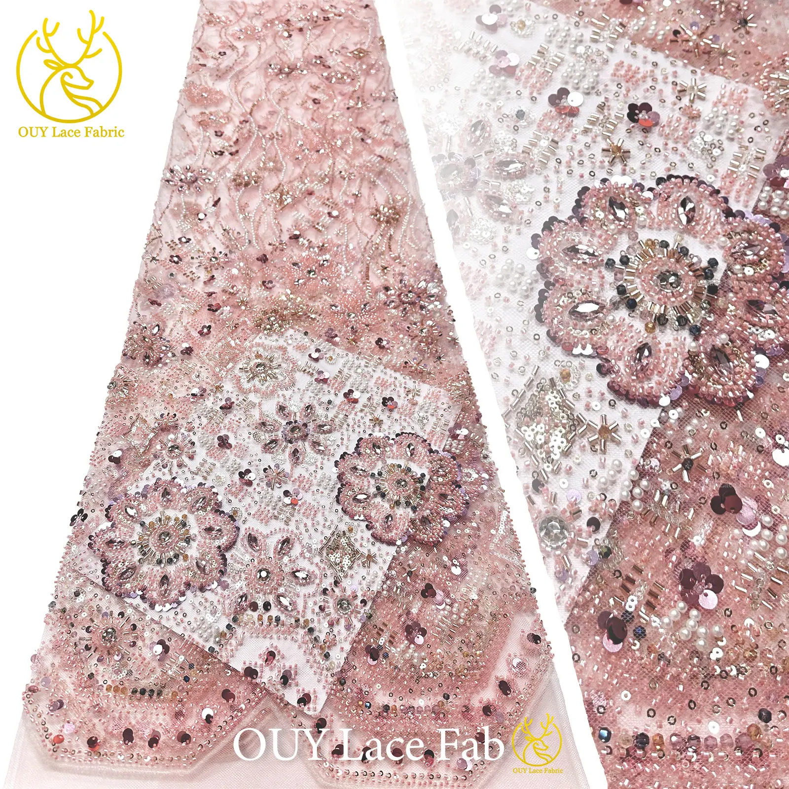 Luxury Exquisite African Stone Lace Fabric 2026 High Quality Nigerian French Beaded Sequin Lace Fabric for Wedding Party Dresses
Luxury Exquisite African Stone Lace Fabric 2026 High Quality Nigerian French Beaded Sequin Lace Fabric for Wedding Party Dresses