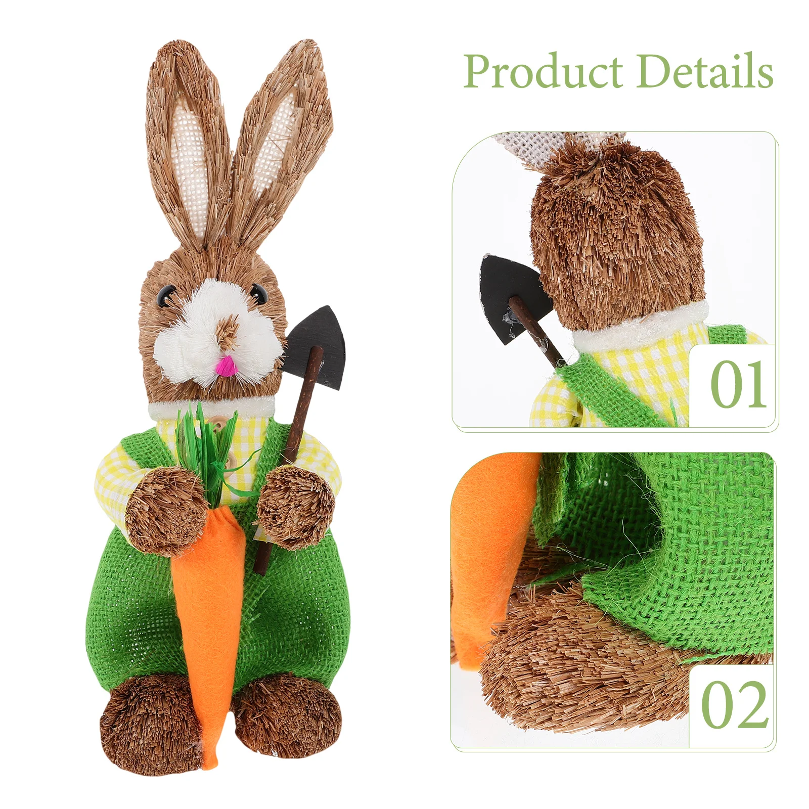 Easter Bunny Statue Decor Handmade Straw Woven Rabbit Craft for Dining Table Centerpiece Kitchen Shelf Living Room Desk Holiday
Easter Bunny Statue Decor Handmade Straw Woven Rabbit Craft for Dining Table Centerpiece Kitchen Shelf Living Room Desk Holiday