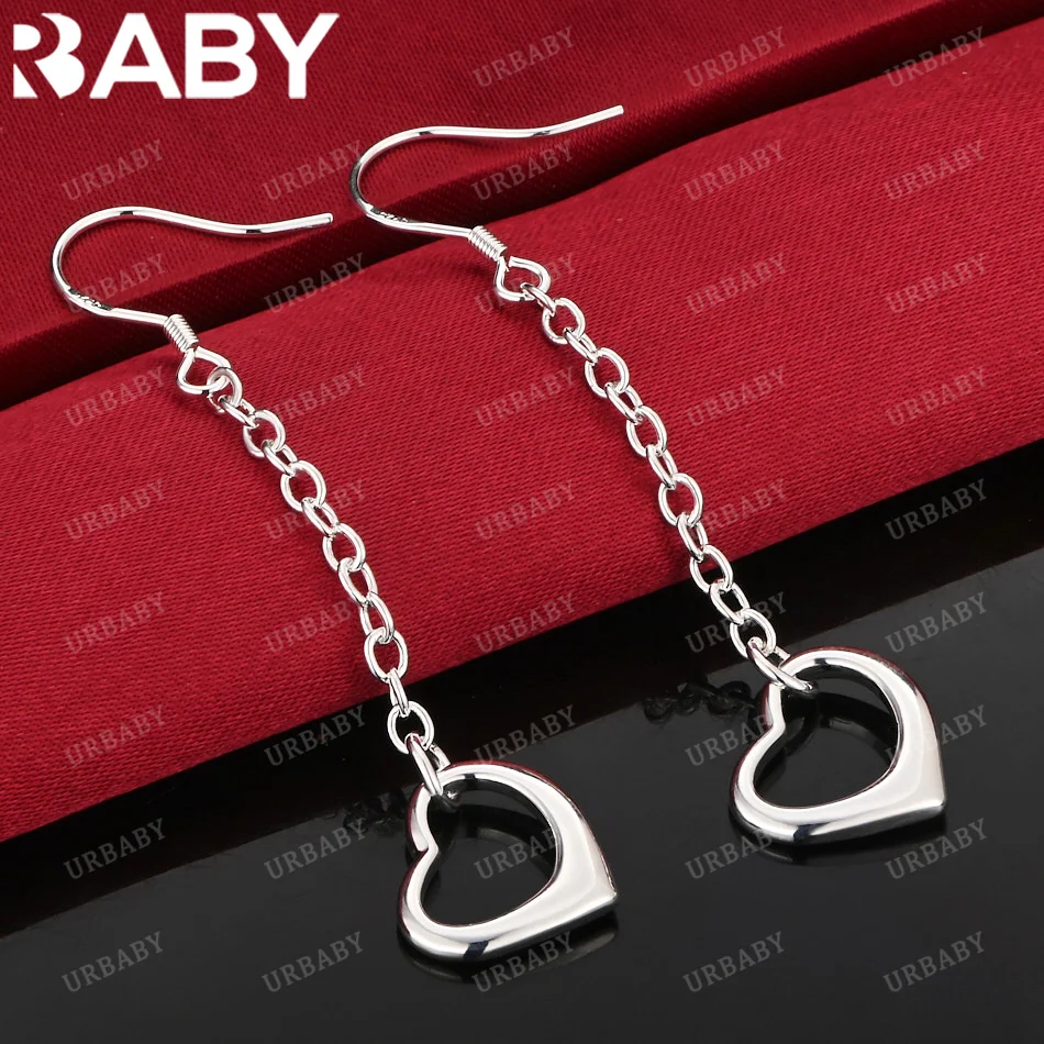 URBABY 925 Sterling Silver Earrings Heart Drop Earrings For Women Jewelry Fashion Party and Daily Wear
URBABY 925 Sterling Silver Earrings Heart Drop Earrings For Women Jewelry Fashion Party and Daily Wear