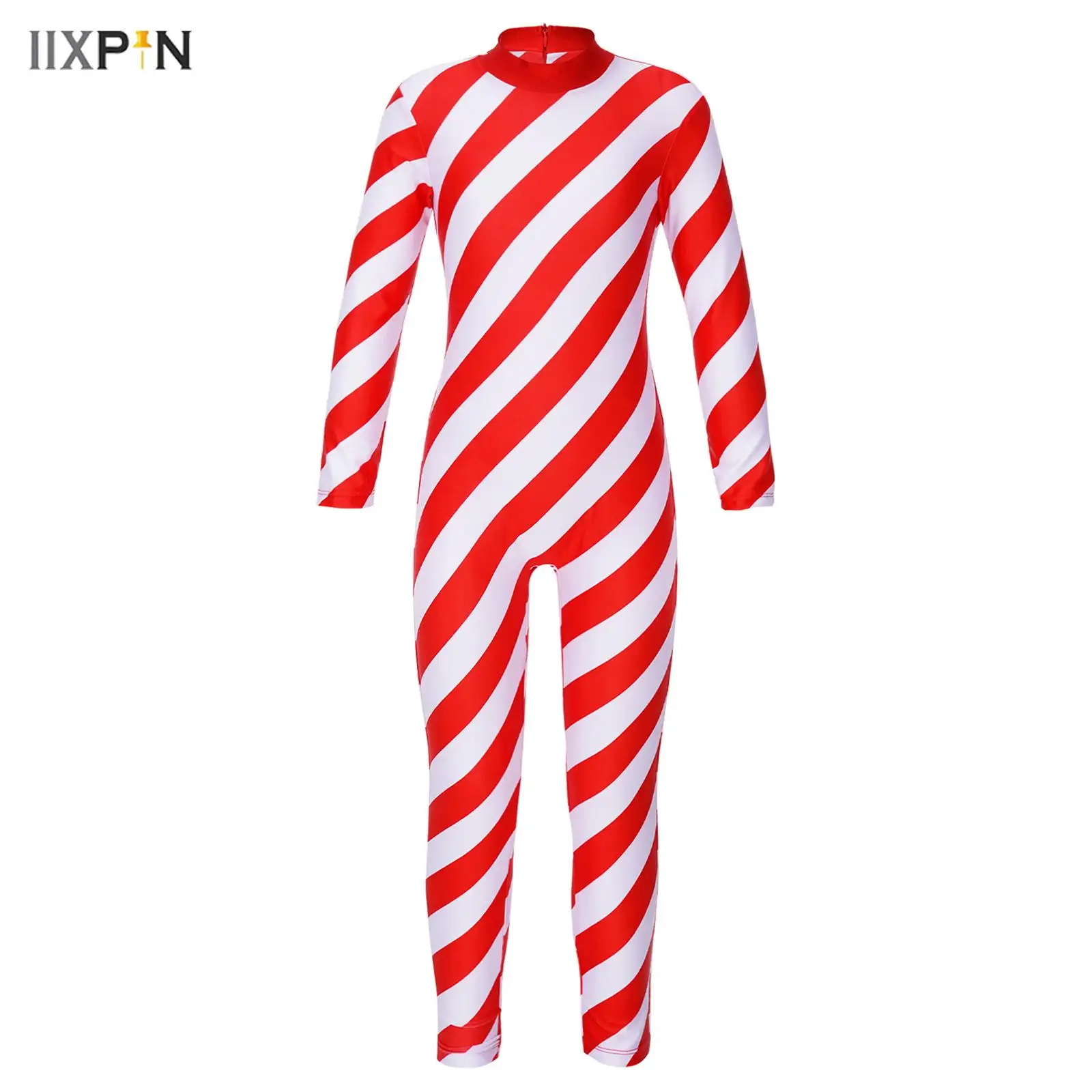 Kids Girls Candy Cane Christmas Costume Long Sleeve Stripes Jumpsuit Bodysuit Unitard Xmas Party Holiday Performance Dancewear
Kids Girls Candy Cane Christmas Costume Long Sleeve Stripes Jumpsuit Bodysuit Unitard Xmas Party Holiday Performance Dancewear