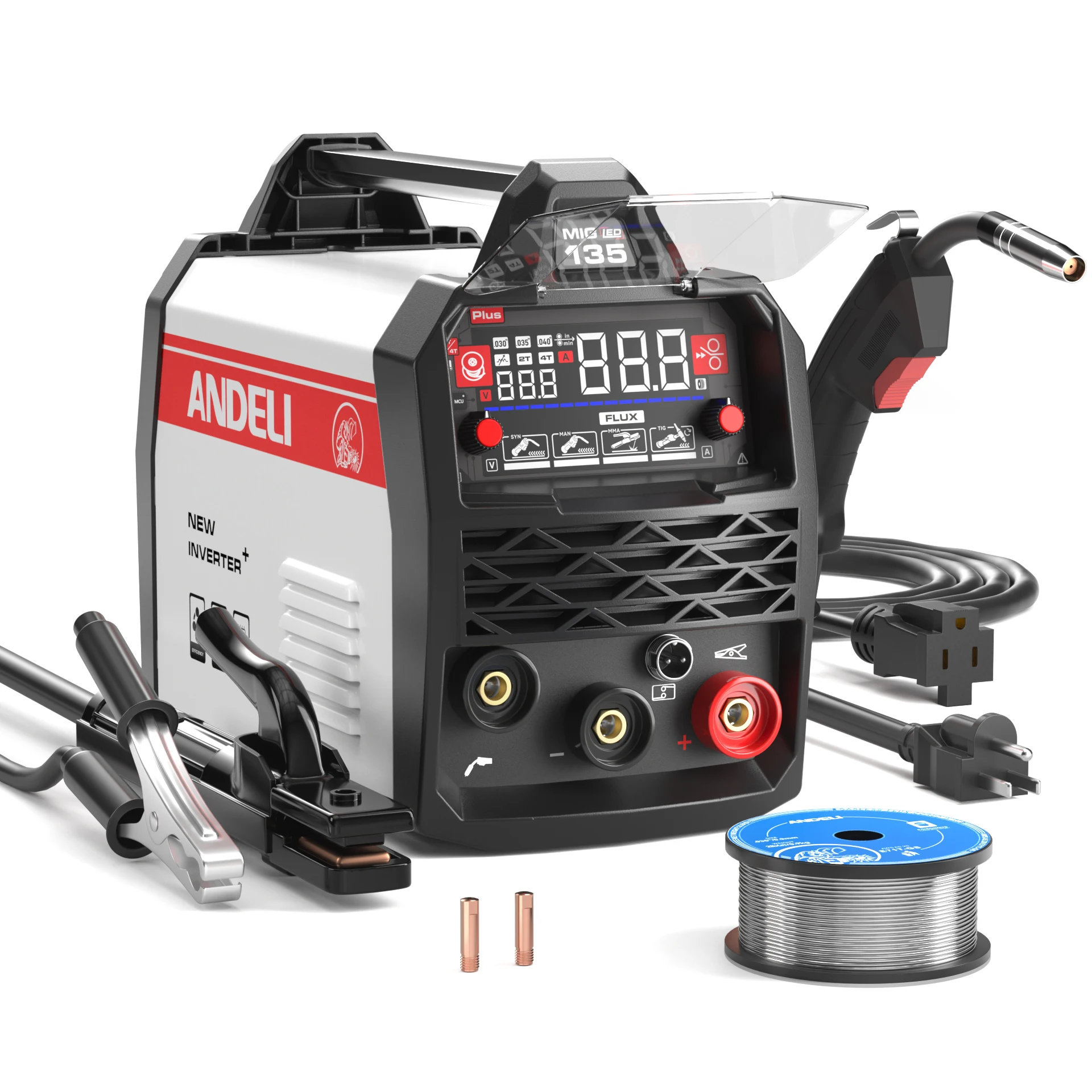 ANDELI MIG-250ME LED 110V/220V IGBT Welder MIG Welding Machine
ANDELI MIG-250ME LED 110V/220V IGBT Welder MIG Welding Machine