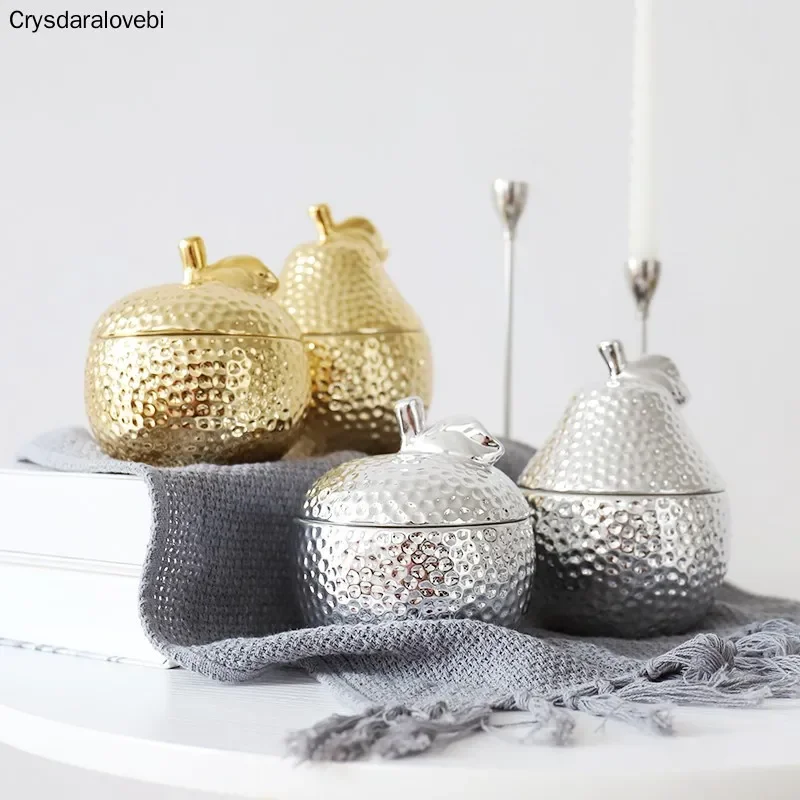 Ceramic Food Storage Containers Sealing Jar Kitchen Gold Pineapple Storage Tank Jewelry Box Desktop Decor Candle Jars with Lid
Ceramic Food Storage Containers Sealing Jar Kitchen Gold Pineapple Storage Tank Jewelry Box Desktop Decor Candle Jars with Lid
