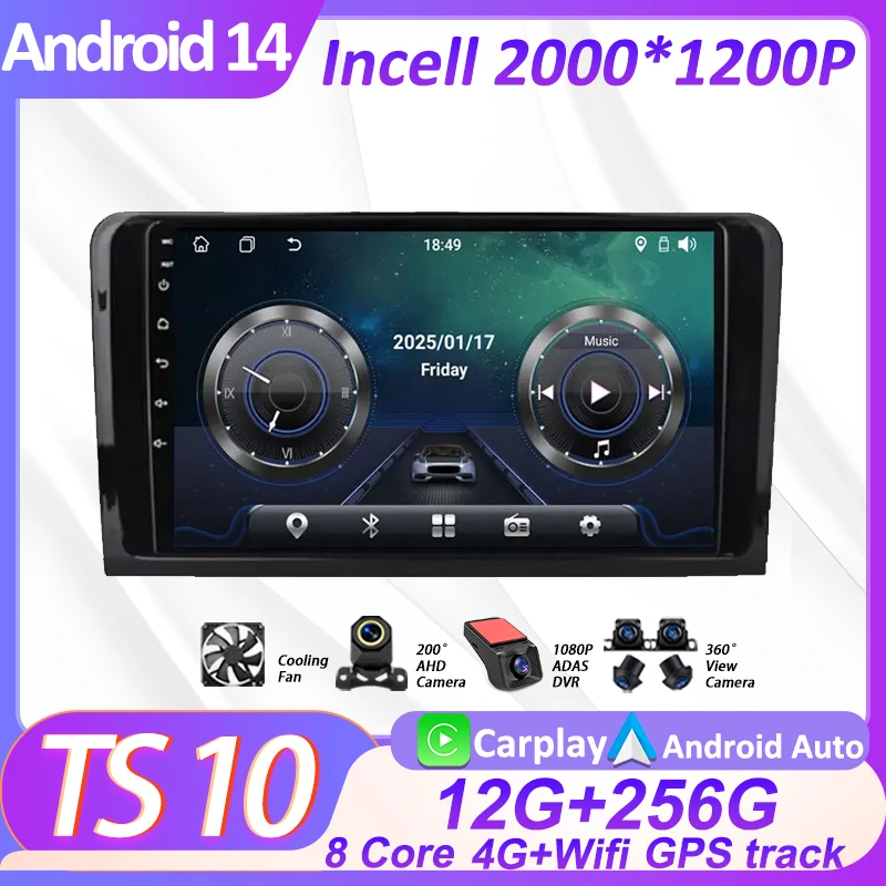Car Radio For Mercedes Benz ML GL ML350 GL320 X164 2005 - 2009 Multimedia Video Player Touch Screen Intelligent System 8 Core 4G
Car Radio For Mercedes Benz ML GL ML350 GL320 X164 2005 - 2009 Multimedia Video Player Touch Screen Intelligent System 8 Core 4G
