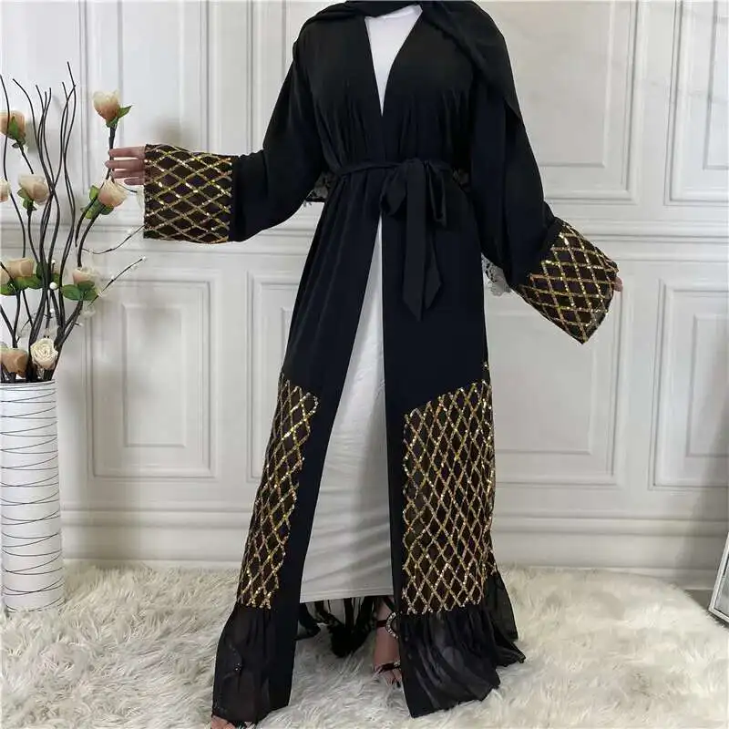 Sequin Embroidery with Robe Dubai Women's Chiffon Cardigan Kimono 1863 Long Dress Robe Abaya Ramadan Dubai Luxury Islam Elegant
Sequin Embroidery with Robe Dubai Women's Chiffon Cardigan Kimono 1863 Long Dress Robe Abaya Ramadan Dubai Luxury Islam Elegant