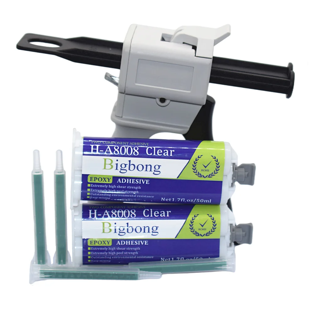 2pcs 50ml Epoxy Adhesives Glue 1:1 Transparent AB Glues with 50ml 1:1 AB Glue Gun Caulking Gun and 4pcs Static Mixing Nozzles
2pcs 50ml Epoxy Adhesives Glue 1:1 Transparent AB Glues with 50ml 1:1 AB Glue Gun Caulking Gun and 4pcs Static Mixing Nozzles