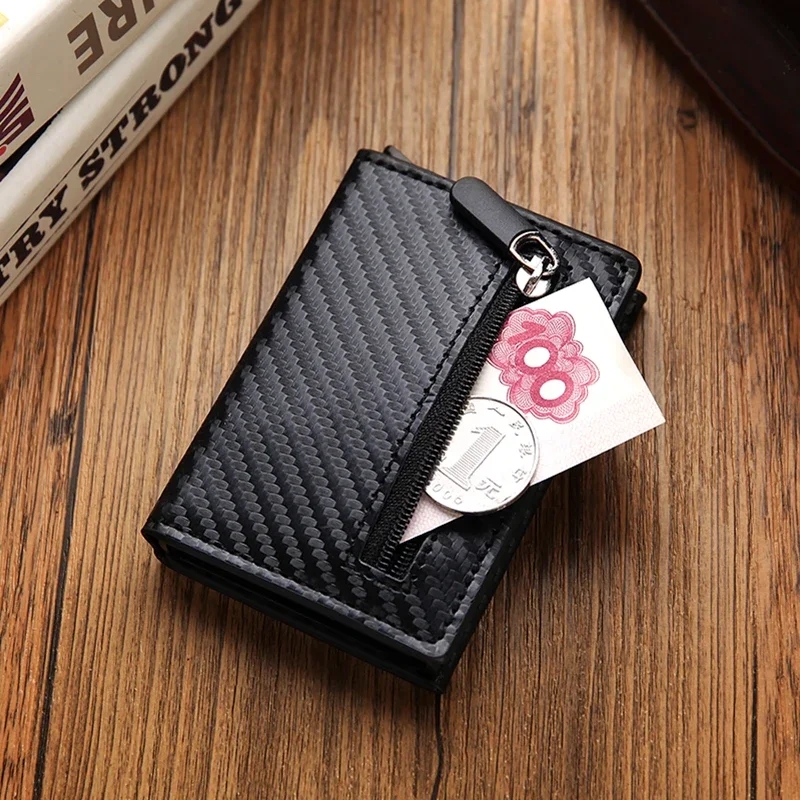 Rfid Credit Card Holder Wallet Men Metal Magnetic Automatic Wallet Male Coin Case Women Mini Carbon Credit Cardholder Case Purse
Rfid Credit Card Holder Wallet Men Metal Magnetic Automatic Wallet Male Coin Case Women Mini Carbon Credit Cardholder Case Purse