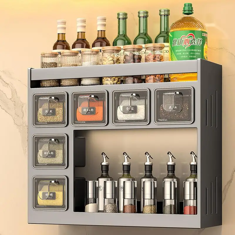 Modern Simple Wall Mounted Kitchen Storage Ra No Drilling Required Multi Functional Spice Sauce Vinegar Organizer Aluminum
Modern Simple Wall Mounted Kitchen Storage Ra No Drilling Required Multi Functional Spice Sauce Vinegar Organizer Aluminum