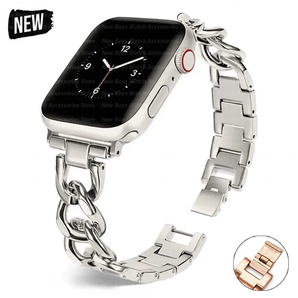 Браслет из нержавеющей стали для Apple Watch 9 8 7 42 44 45 мм Ultra 2 49 мм 6 5 4 3 se 38 40 мм, женский ремешок 41 мм для iWatch
Браслет из нержавеющей стали для Apple Watch 9 8 7 42 44 45 мм Ultra 2 49 мм 6 5 4 3 se 38 40 мм, женский ремешок 41 мм для iWatch