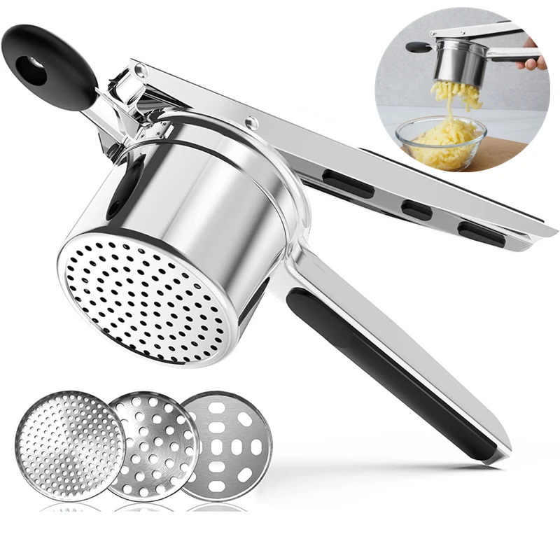 Potato Press Masher 3 in 1 Stainless Steel Juicer Crushing Puree Manual Pressure Mashed Fruit Vegetable Squeezer Kitchen Tools
Potato Press Masher 3 in 1 Stainless Steel Juicer Crushing Puree Manual Pressure Mashed Fruit Vegetable Squeezer Kitchen Tools