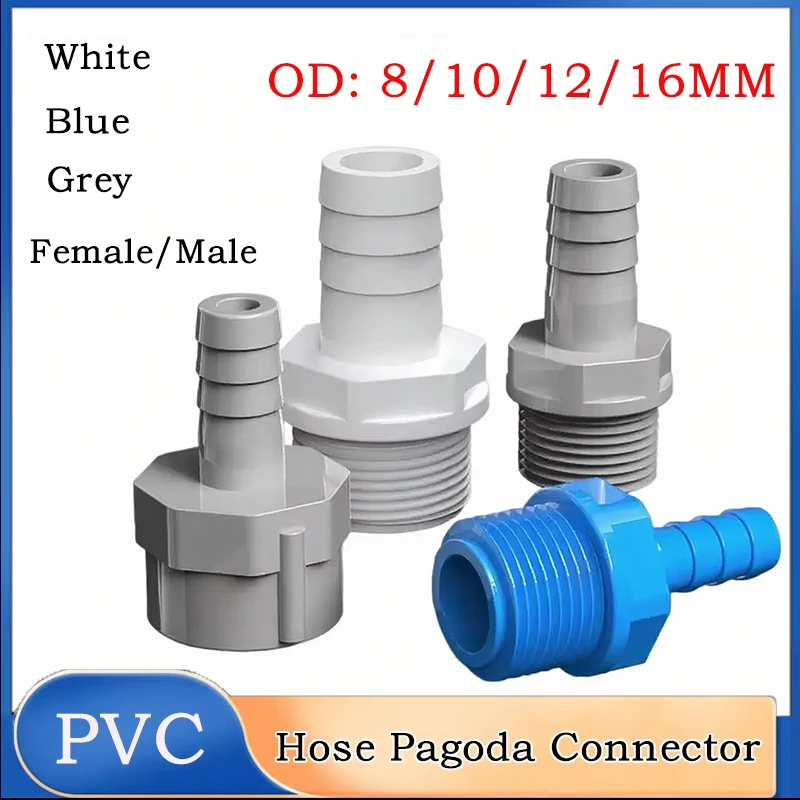 1pcs OD 8/10/12/16MM PVC Hose Quick Pagoda Connector Hard Tube Plastic Pagoda Joint PVC Pipe Adapter Fittings
1pcs OD 8/10/12/16MM PVC Hose Quick Pagoda Connector Hard Tube Plastic Pagoda Joint PVC Pipe Adapter Fittings
