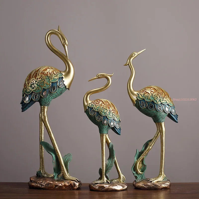 Resin Animal Sculpture Painted Crane Bird Simulation Animal Statue Crafts Ornaments Golden Relief Handmade Home Decoration
Resin Animal Sculpture Painted Crane Bird Simulation Animal Statue Crafts Ornaments Golden Relief Handmade Home Decoration