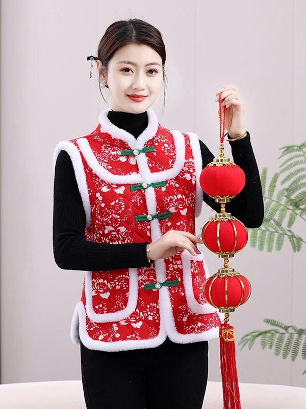 Утепленный флисовый жилет для женщин на осень-зиму с цветочным принтом, теплый, праздничный дизайн с подплечниками, повседневный стиль
Утепленный флисовый жилет для женщин на осень-зиму с цветочным принтом, теплый, праздничный дизайн с подплечниками, повседневный стиль