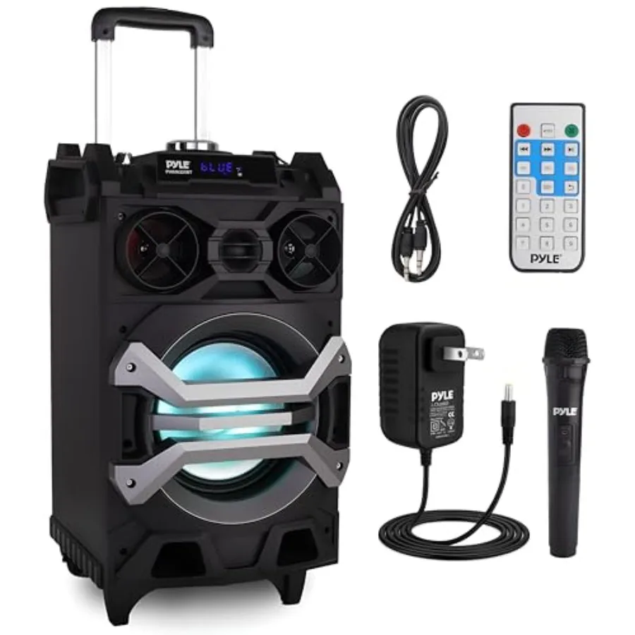 500 Watt Portable BT Connectivity Karaoke Speaker System - PA Stereo with 8" Subwoofer, DJ Lights Rechargeable Battery Micropho
500 Watt Portable BT Connectivity Karaoke Speaker System - PA Stereo with 8" Subwoofer, DJ Lights Rechargeable Battery Micropho