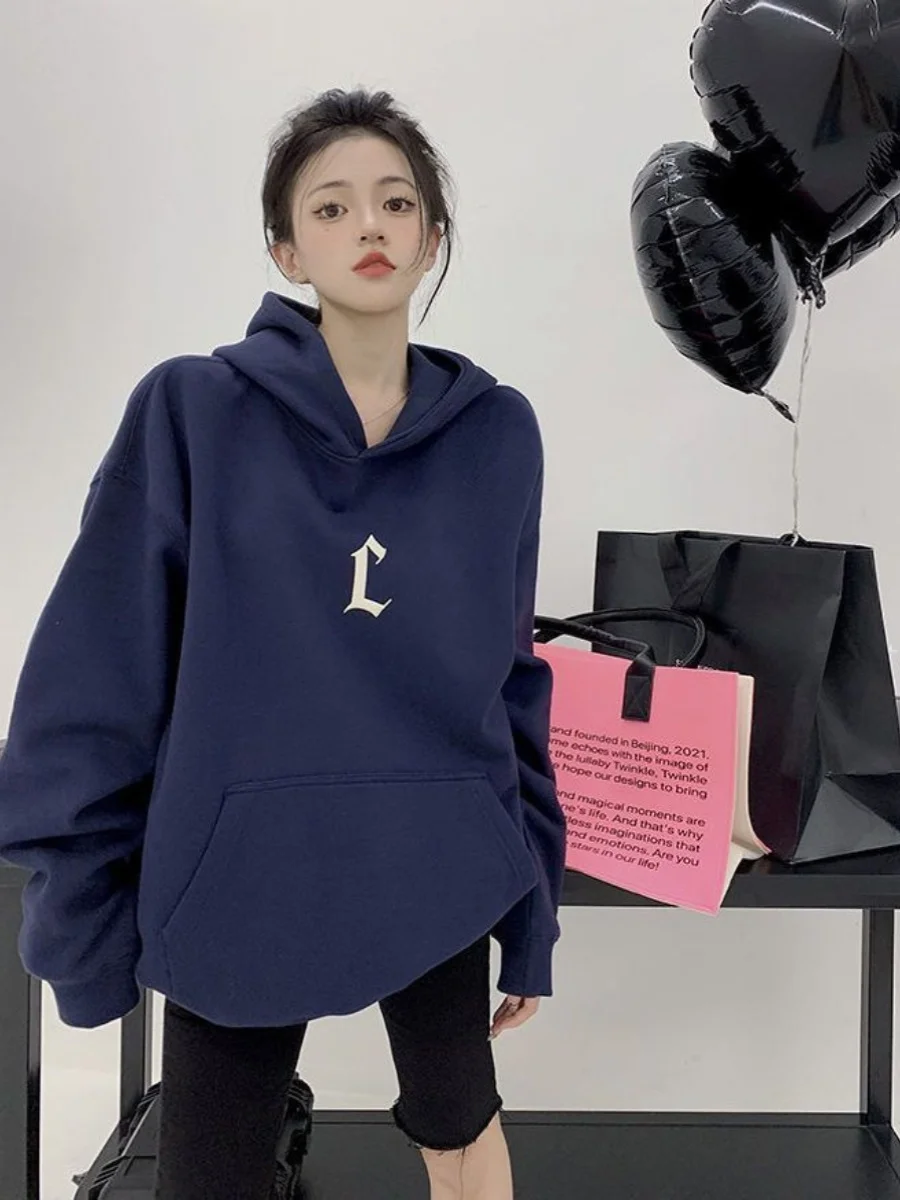 Autumn and winter cotton hooded sweater new trendy couple loose velvet sweet cool top
Autumn and winter cotton hooded sweater new trendy couple loose velvet sweet cool top