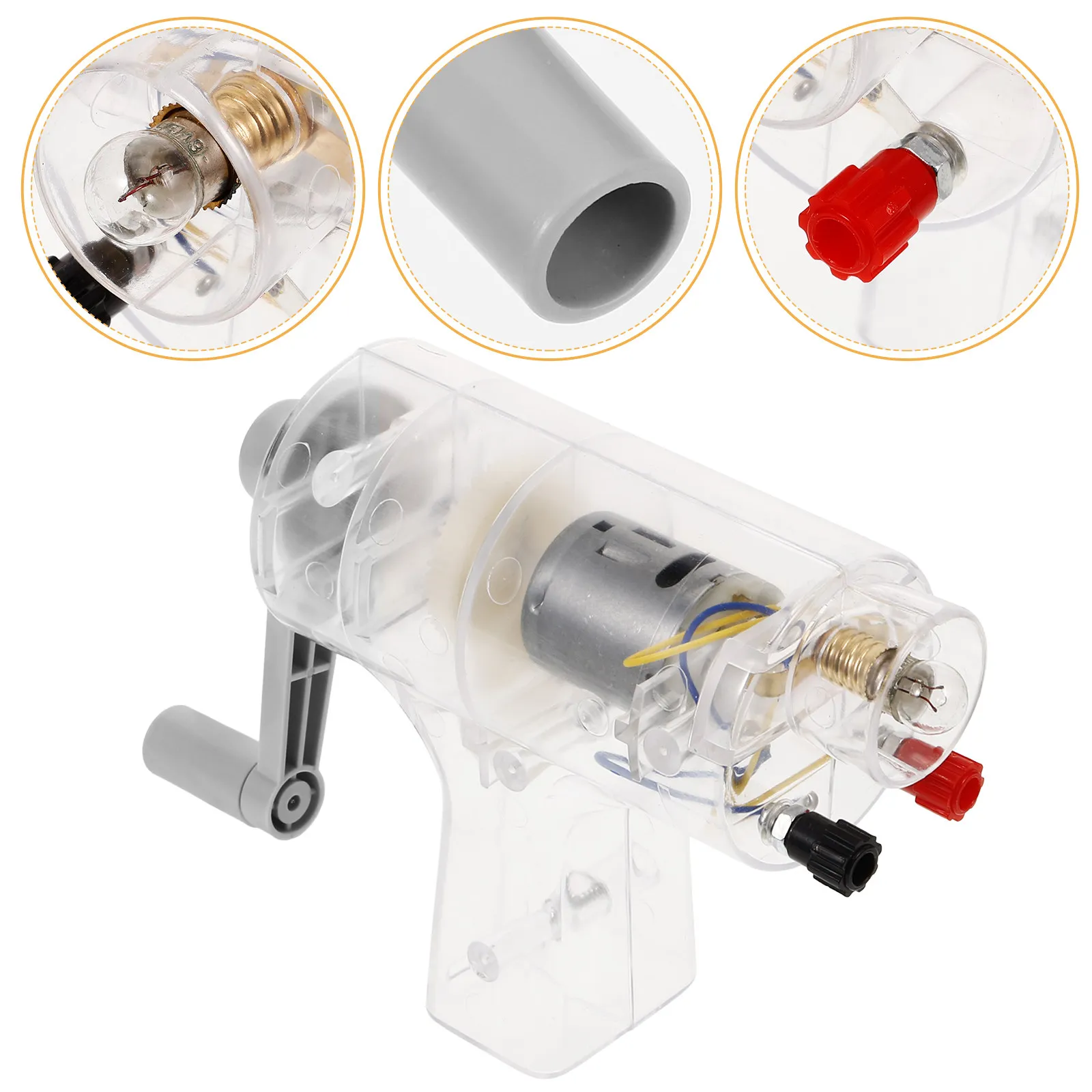 Hand Crank Generator Transparent Case Portable Physics Lab Teaching Tool Consistent Power Supply Educational Science Kit
Hand Crank Generator Transparent Case Portable Physics Lab Teaching Tool Consistent Power Supply Educational Science Kit