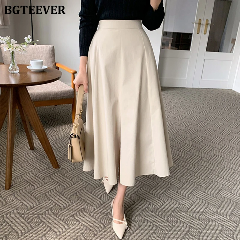 BGTEEVER Vintage High Waist Pleated Skirts for Women Elgant Loose Cotton Skirts Female
BGTEEVER Vintage High Waist Pleated Skirts for Women Elgant Loose Cotton Skirts Female