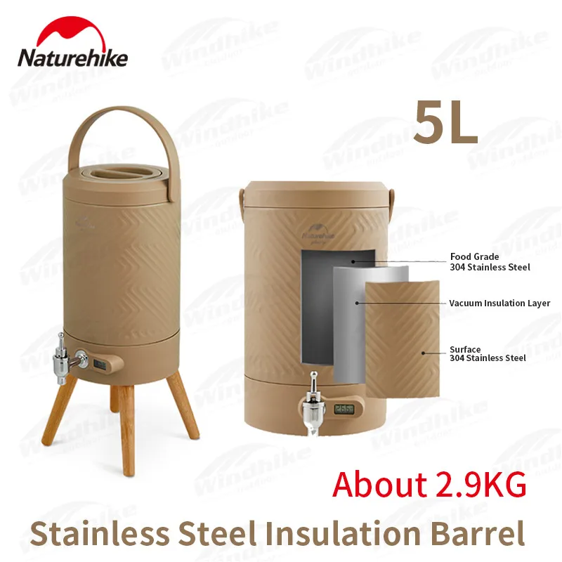 Naturehike Outdoor 5L Insulation Kettle Keep Cold Stainless Steel Portable Picnic Camping Travel Drinks Water Bucket With Faucet
Naturehike Outdoor 5L Insulation Kettle Keep Cold Stainless Steel Portable Picnic Camping Travel Drinks Water Bucket With Faucet