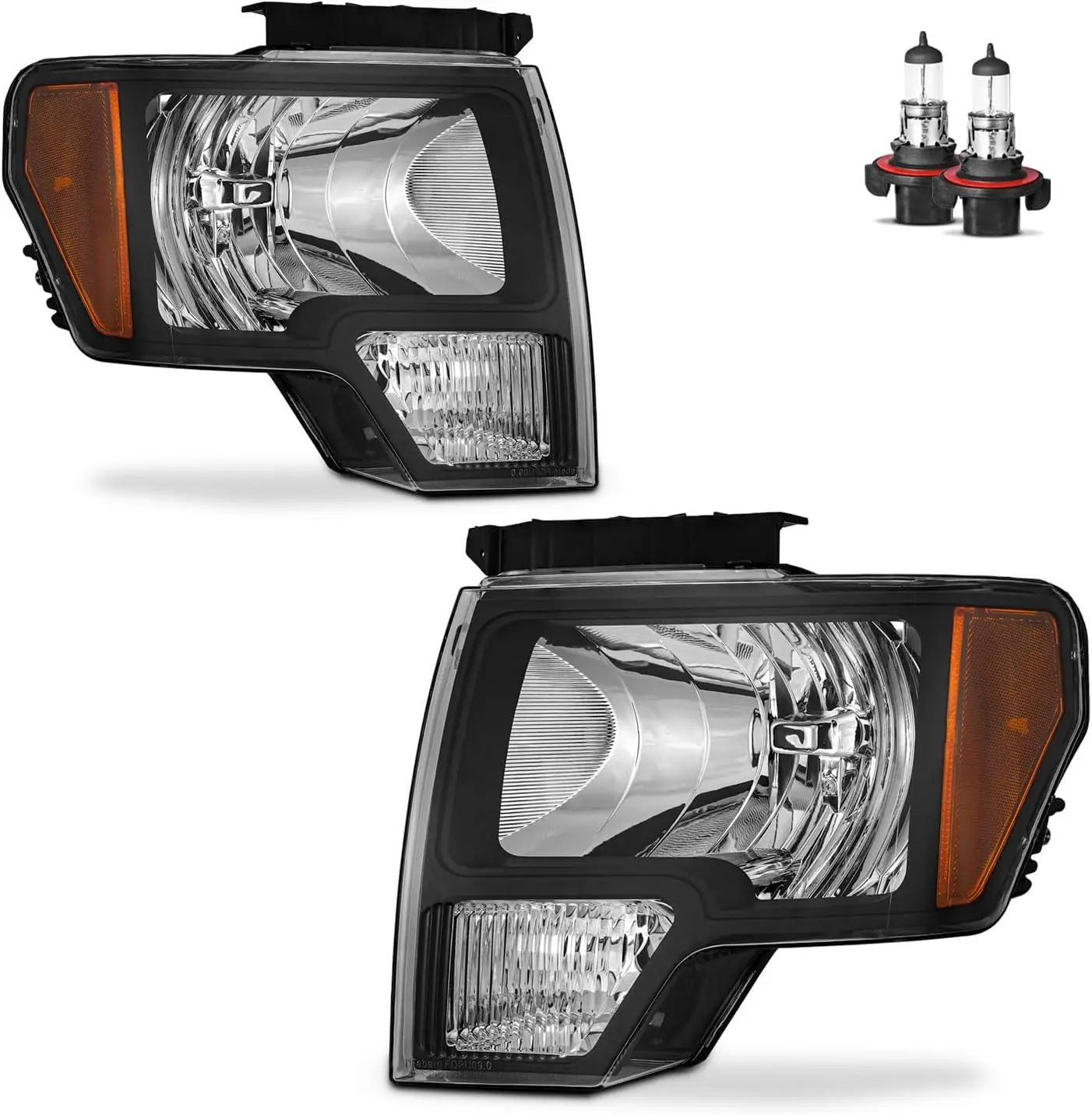 Headlights for 2009-2014 Ford F150 Pickup Headlamp Assembly Replacement 09-14 Chrome Housing Amber Reflector L+R Pair with Blubs
Headlights for 2009-2014 Ford F150 Pickup Headlamp Assembly Replacement 09-14 Chrome Housing Amber Reflector L+R Pair with Blubs