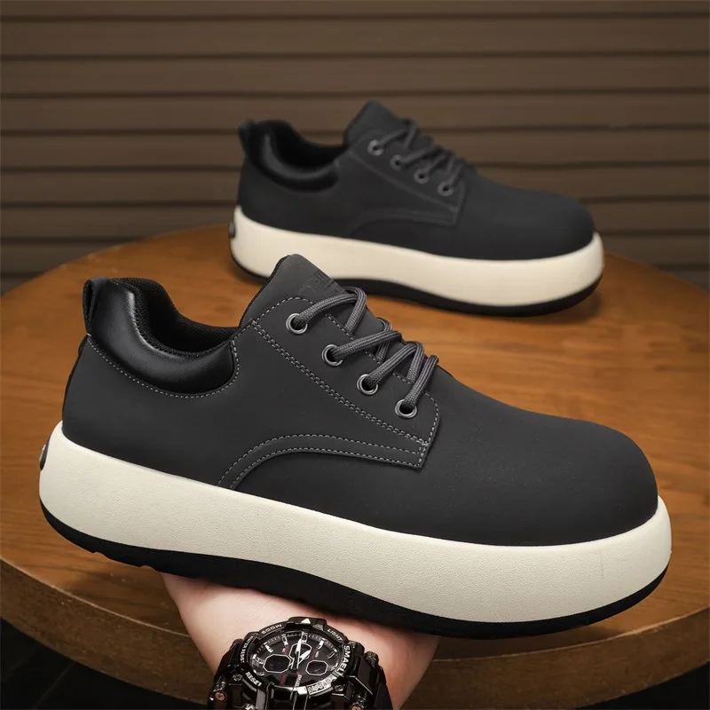 Men's Trendy Large-Head Leather Shoes Spring Autumn Workwear Thick-Soled Height-Increasing Sports Outdoor Casual Footwear
Men's Trendy Large-Head Leather Shoes Spring Autumn Workwear Thick-Soled Height-Increasing Sports Outdoor Casual Footwear
