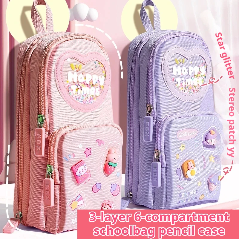 Multifunction Cartoon Canvas Pencil Cases Dirt Resistant Handheld Backpack Stationery Bag Three-Layer Large-Capacity Storage Bag
Multifunction Cartoon Canvas Pencil Cases Dirt Resistant Handheld Backpack Stationery Bag Three-Layer Large-Capacity Storage Bag