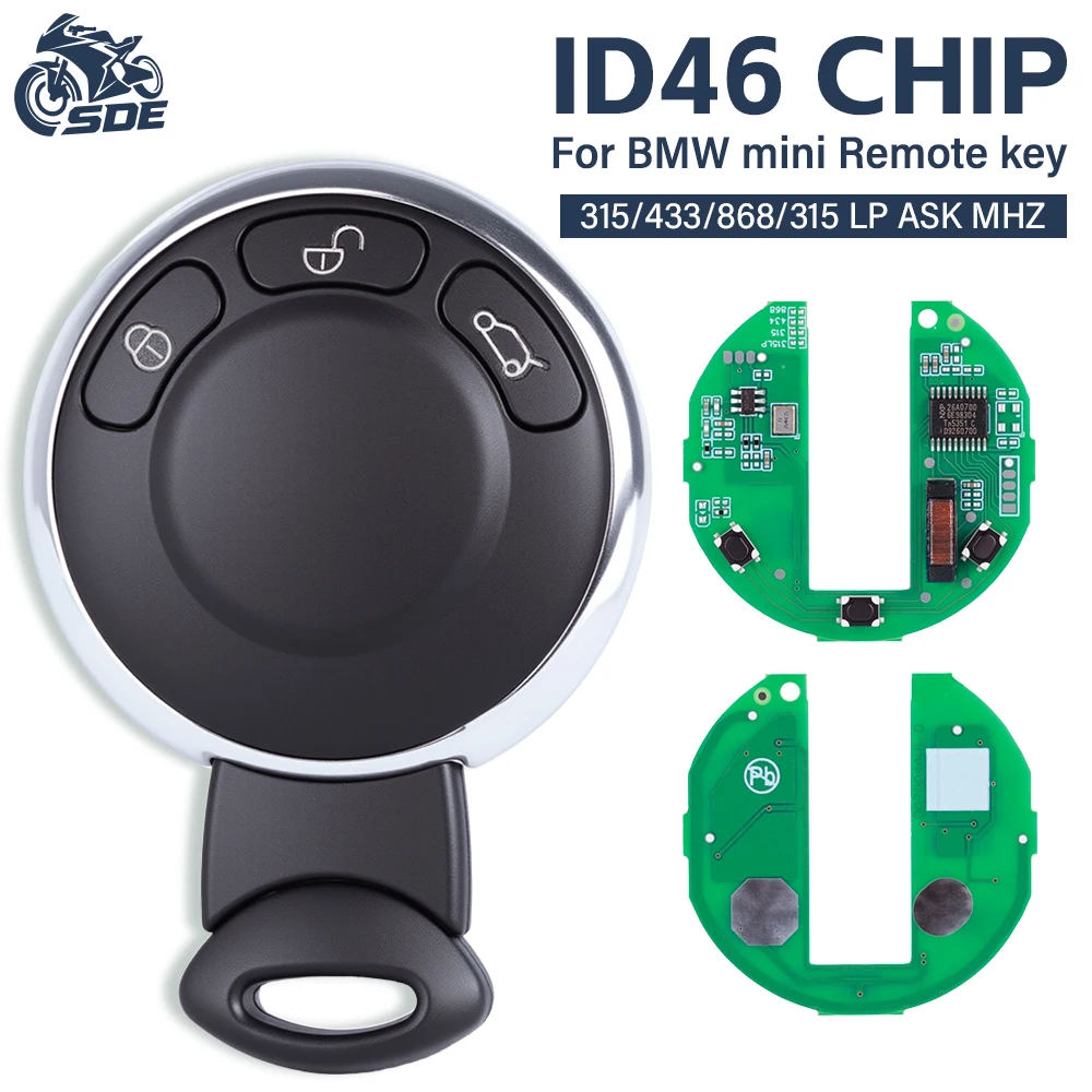 SDE Remote Car Key 868/315/433mhz For BMW Mini Cooper S ONE D CLUBMAN COUNTRYMAN KR55WK49333
SDE Remote Car Key 868/315/433mhz For BMW Mini Cooper S ONE D CLUBMAN COUNTRYMAN KR55WK49333