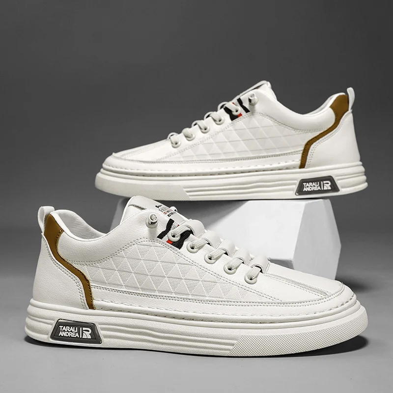 Брендовая мужская повседневная новая кожаная обувь для мужчин, нескользящая спортивная обувь, модные удобные кроссовки, мужская повседневная обувь без шнуровки на плоской подошве
Брендовая мужская повседневная новая кожаная обувь для мужчин, нескользящая спортивная обувь, модные удобные кроссовки, мужская повседневная обувь без шнуровки на плоской подошве