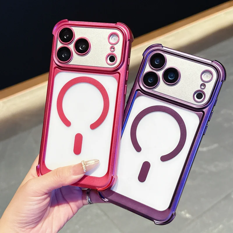 【Ice-frost frosted texture】Applicableiphone17PMAcrylic 2-in-1 phone case16proMagnetic fingerprint protection15Anti-yellowing pho
【Ice-frost frosted texture】Applicableiphone17PMAcrylic 2-in-1 phone case16proMagnetic fingerprint protection15Anti-yellowing pho