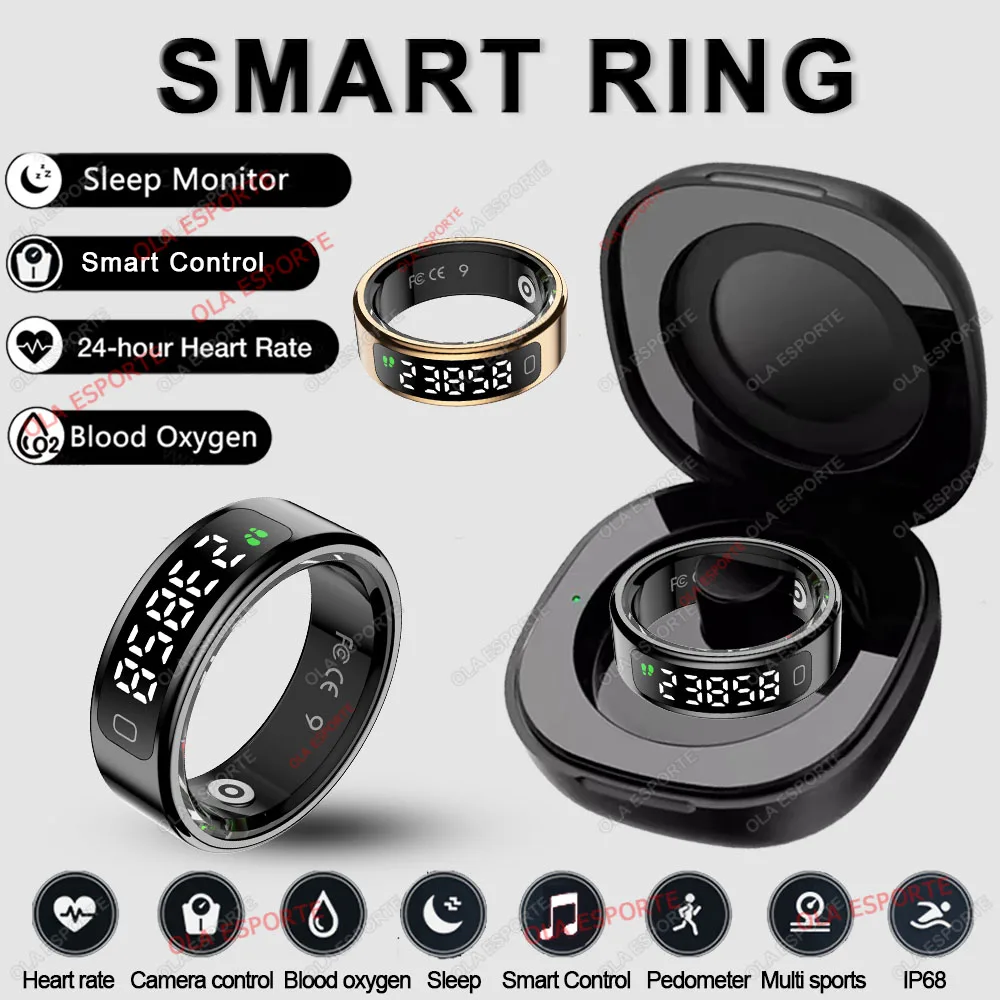 R11 Smart Ring with Display Screen and Touch, Zikr Tasbih Counter, With Charging Box, Health Manager,5ATM Waterproof For Android
R11 Smart Ring with Display Screen and Touch, Zikr Tasbih Counter, With Charging Box, Health Manager,5ATM Waterproof For Android