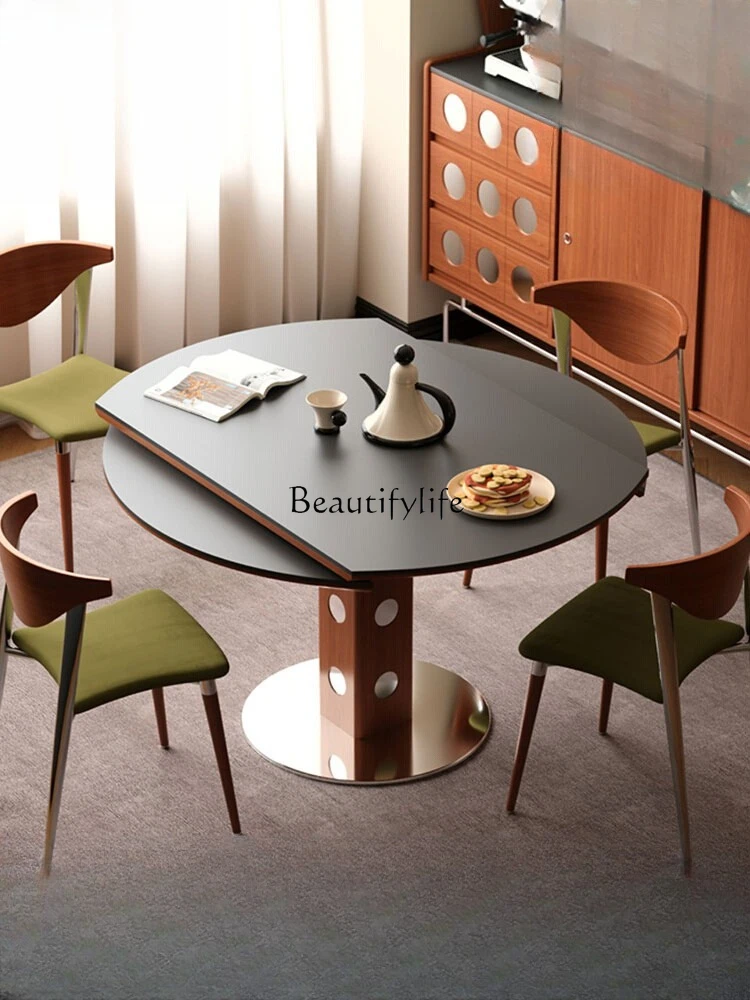 Fangyuan dual-purpose rock slab dining table household small apartment retractable round meal
Fangyuan dual-purpose rock slab dining table household small apartment retractable round meal