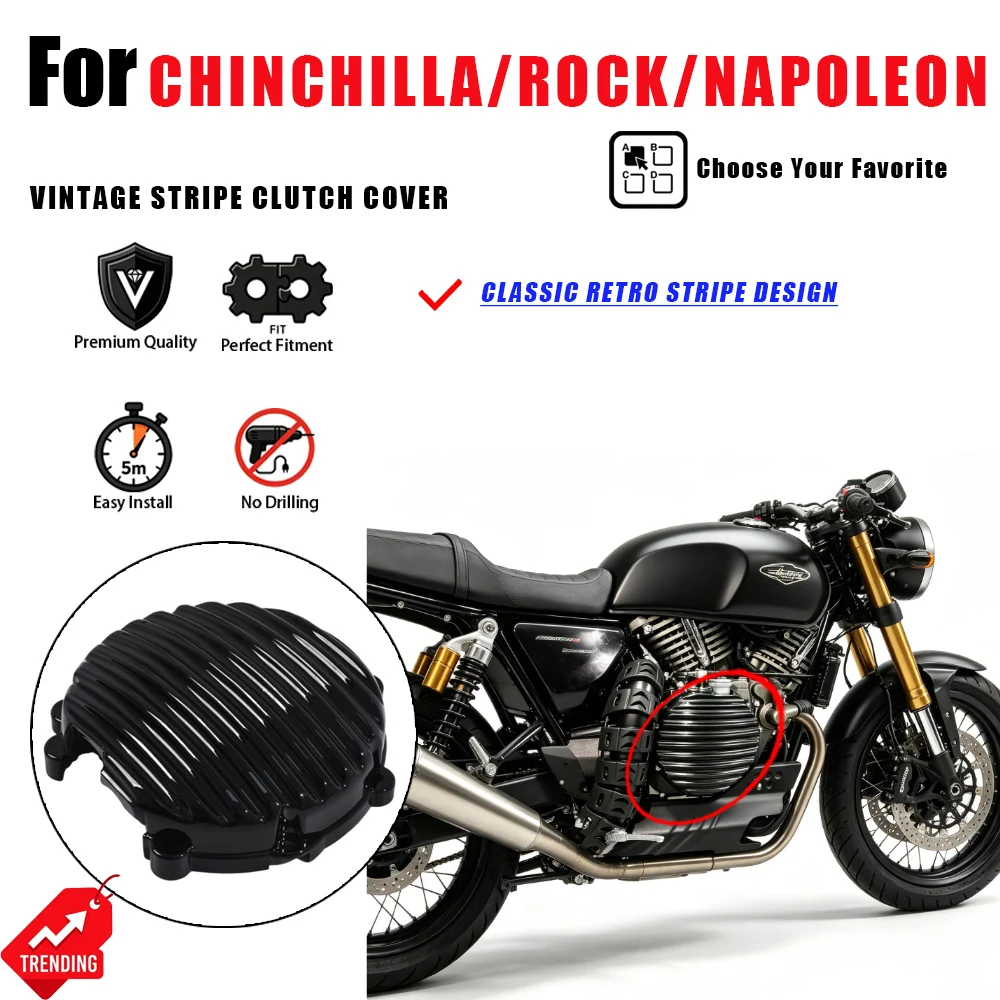 For Benda Chinchilla Rock 300 Napoleon 250 450 Vintage Stripe Clutch Side Cover Protector Accesorios Moto Cubierta Embrague
For Benda Chinchilla Rock 300 Napoleon 250 450 Vintage Stripe Clutch Side Cover Protector Accesorios Moto Cubierta Embrague