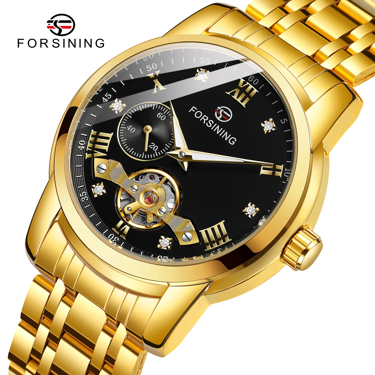 Forsining Men Automatic Wrist Watch Custom Logo Tourbillon Stainless Steel Strap Mechanical for men
Forsining Men Automatic Wrist Watch Custom Logo Tourbillon Stainless Steel Strap Mechanical for men