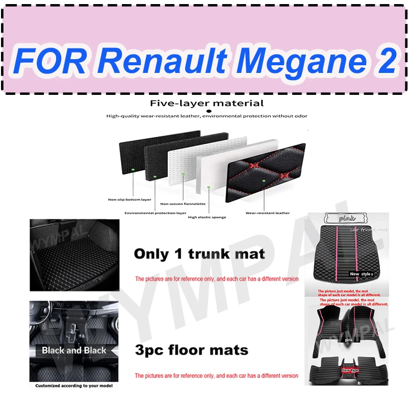 LUXURY Custom Automotive Car Floor Mats For Renault Megane 2 2003 2004 2005 2006 Auto Luxury Leather
LUXURY Custom Automotive Car Floor Mats For Renault Megane 2 2003 2004 2005 2006 Auto Luxury Leather