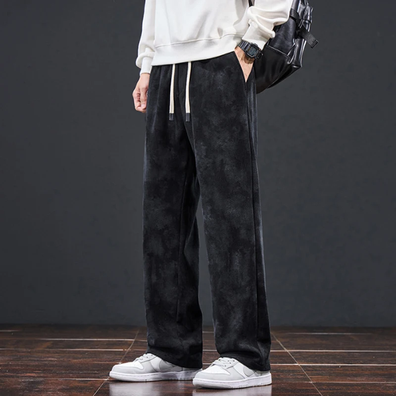 New fabric striped casual pants for men in autumn and winter, new elastic waisted loose straight leg American casual pants
New fabric striped casual pants for men in autumn and winter, new elastic waisted loose straight leg American casual pants