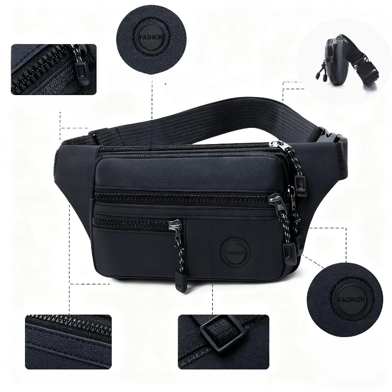 Поясная сумка с несколькими карманами и прочным регулируемым ремешком. Функциональная поясная сумка для улицы и путешествий. Стильный аксессуар для хранения без помощи рук.
Поясная сумка с несколькими карманами и прочным регулируемым ремешком. Функциональная поясная сумка для улицы и путешествий. Стильный аксессуар для хранения без помощи рук.