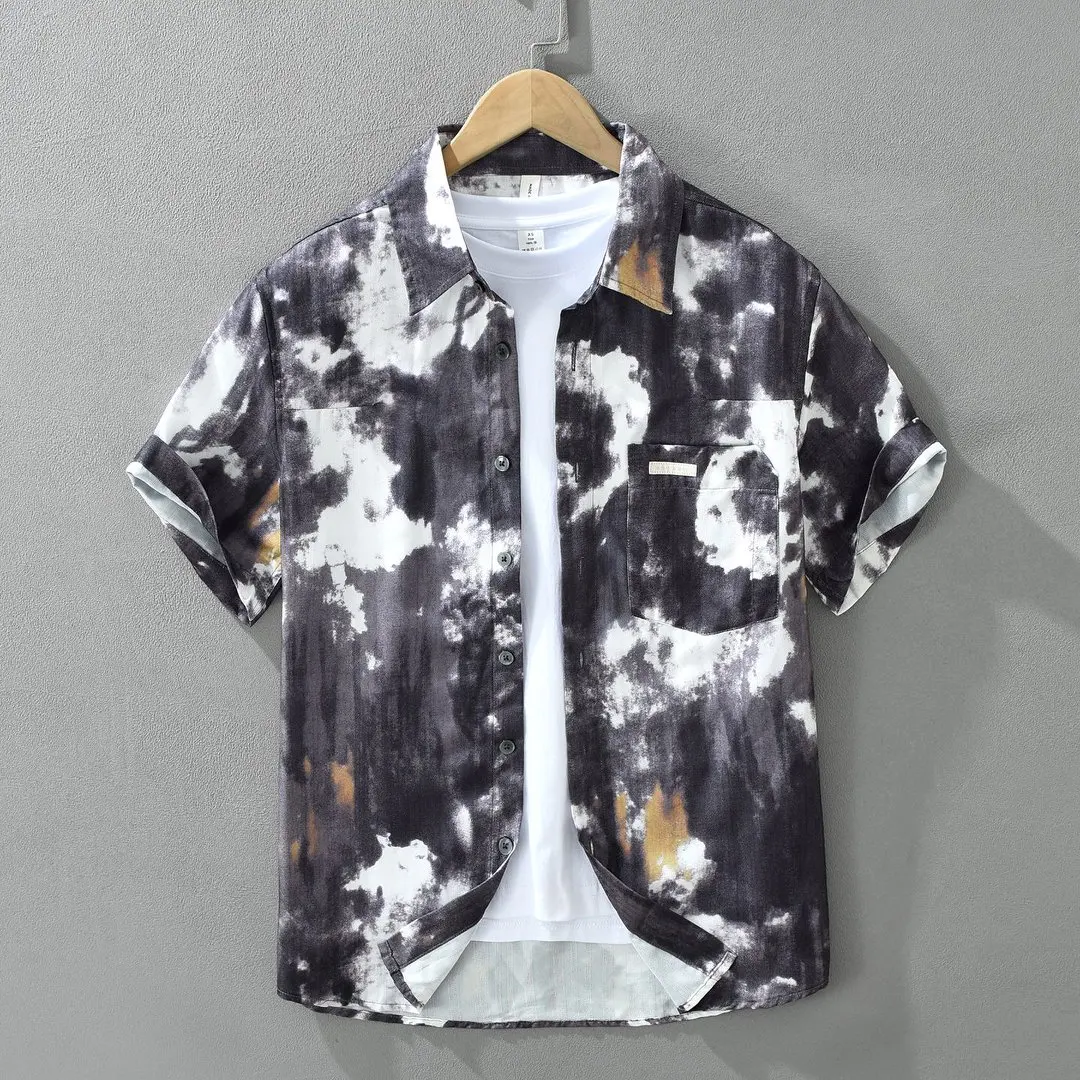 2026 Summer New Tie-dye Print Short Sleeve Shirt for Men Casual Turn Down Collar Regular Fit Fashion Casual Men Shirts
2026 Summer New Tie-dye Print Short Sleeve Shirt for Men Casual Turn Down Collar Regular Fit Fashion Casual Men Shirts