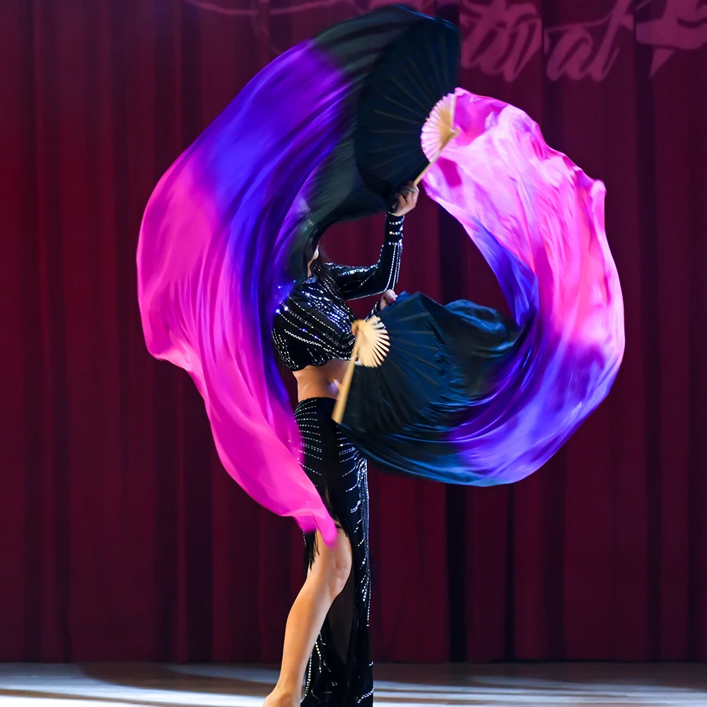 New Belly Dance Fans Silk Bamboo Fan Veil Handmade Gradient Color Dance Fans Dance Performance Props Customizable Purple
New Belly Dance Fans Silk Bamboo Fan Veil Handmade Gradient Color Dance Fans Dance Performance Props Customizable Purple
