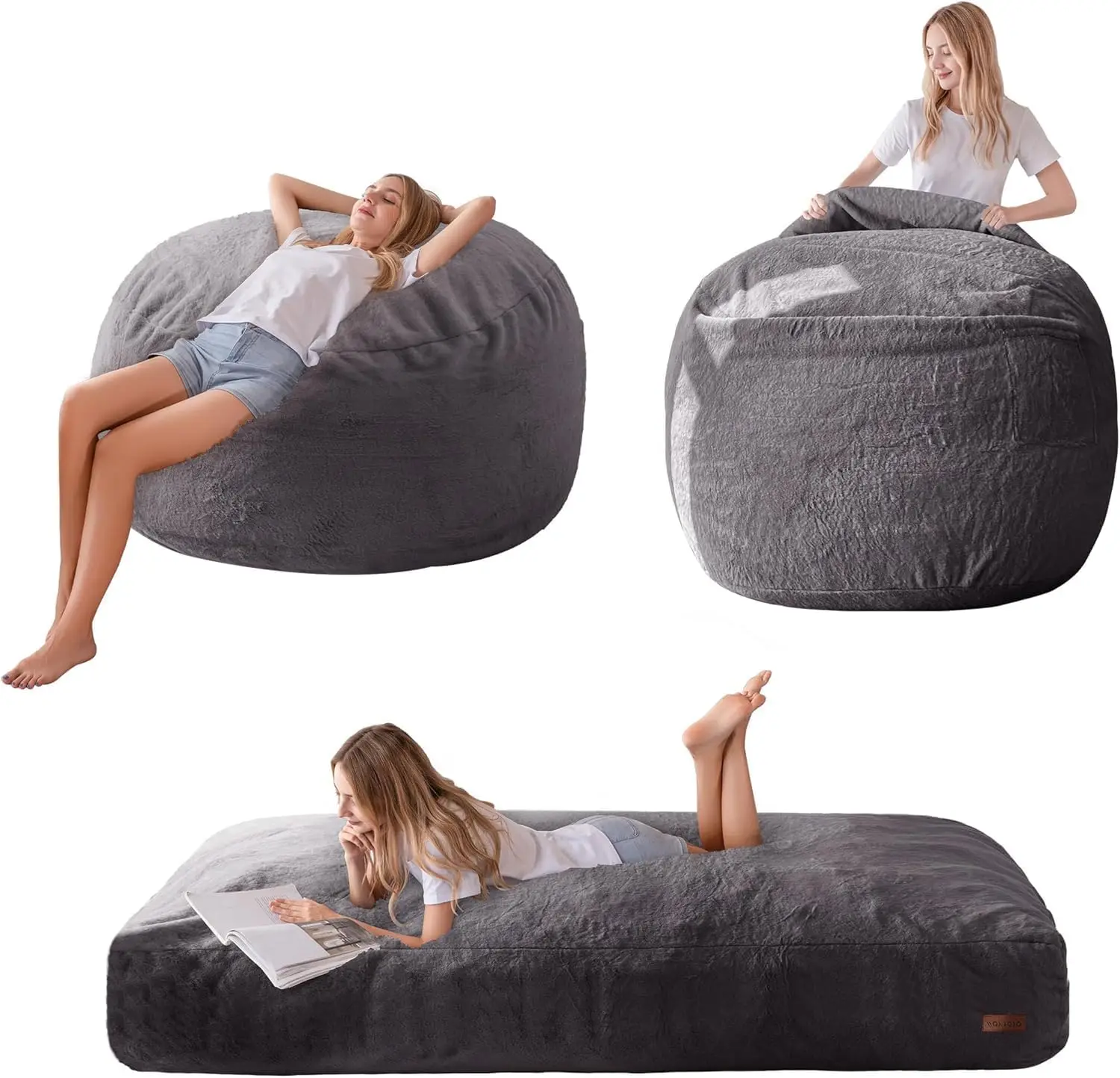 Convertible Bean Bag Chair Bed for Adults, High-Density Foam Filling, Machine Washable Cover
Convertible Bean Bag Chair Bed for Adults, High-Density Foam Filling, Machine Washable Cover