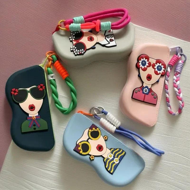 1pc Women'S Silicone Glasses Case with Colorful Lanyard - Portable Eyewear Storage Bag, Daily Accessory, Sunglass Storage
1pc Women'S Silicone Glasses Case with Colorful Lanyard - Portable Eyewear Storage Bag, Daily Accessory, Sunglass Storage