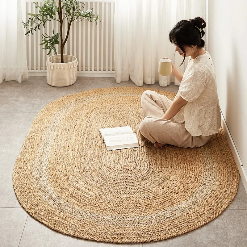 Natural Jute Round Area Rug, Hand Woven Boho Rug for Living Room Bedroom, Farmhouse Braided Floor Mat, Rustic Home Decor Carpet
Natural Jute Round Area Rug, Hand Woven Boho Rug for Living Room Bedroom, Farmhouse Braided Floor Mat, Rustic Home Decor Carpet