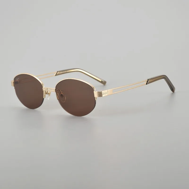 Top Designer 2025 New Old Money Wind Fake Half Frame Men's Sunglasses Senior Sense Oval Plain Sunscreen Sunglasses for Women
Top Designer 2025 New Old Money Wind Fake Half Frame Men's Sunglasses Senior Sense Oval Plain Sunscreen Sunglasses for Women