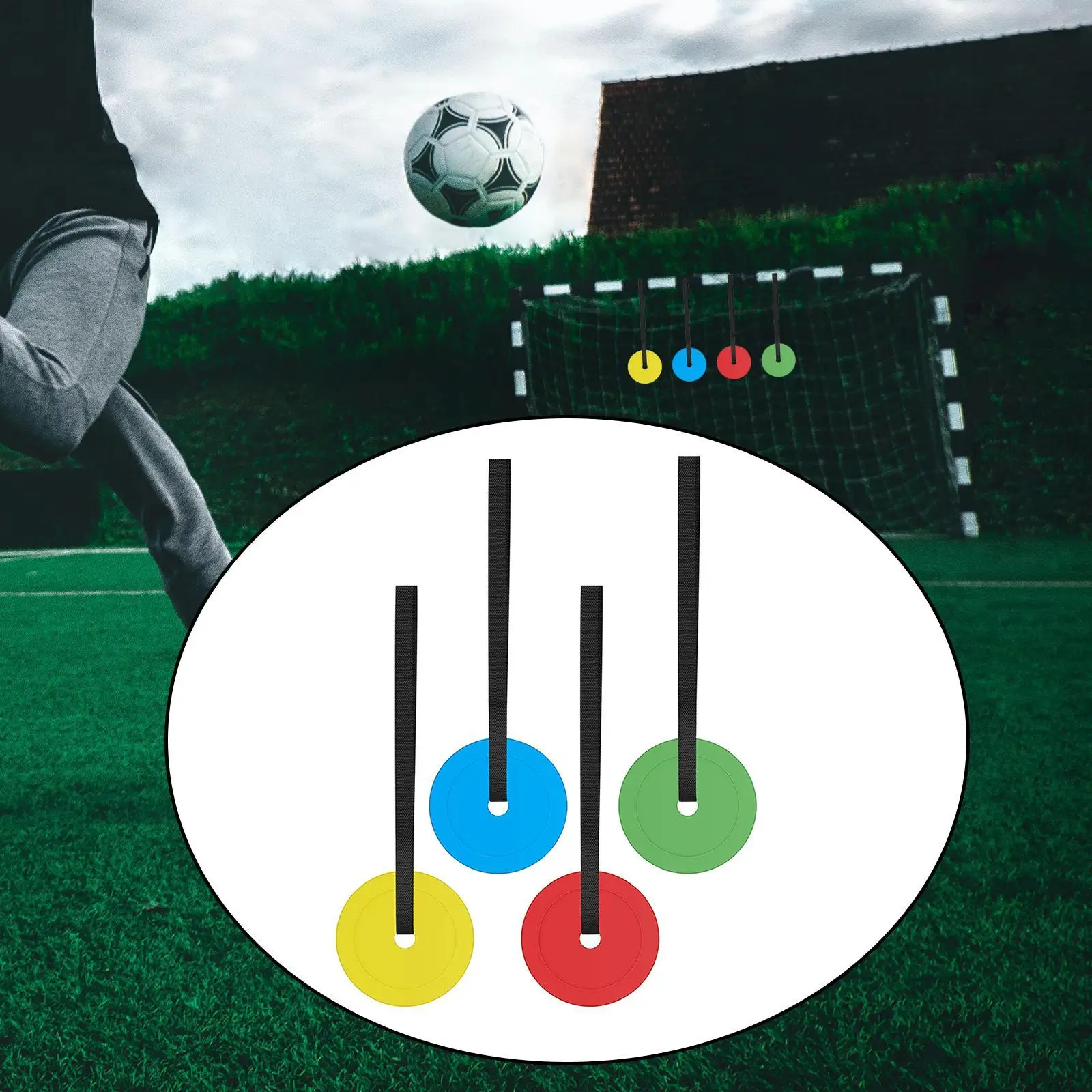 4 Pieces Football Goal Target Discs 15cm Dia Football Shooting Training Aid for Baseball Football Outdoor Lacrosse Soccer
4 Pieces Football Goal Target Discs 15cm Dia Football Shooting Training Aid for Baseball Football Outdoor Lacrosse Soccer