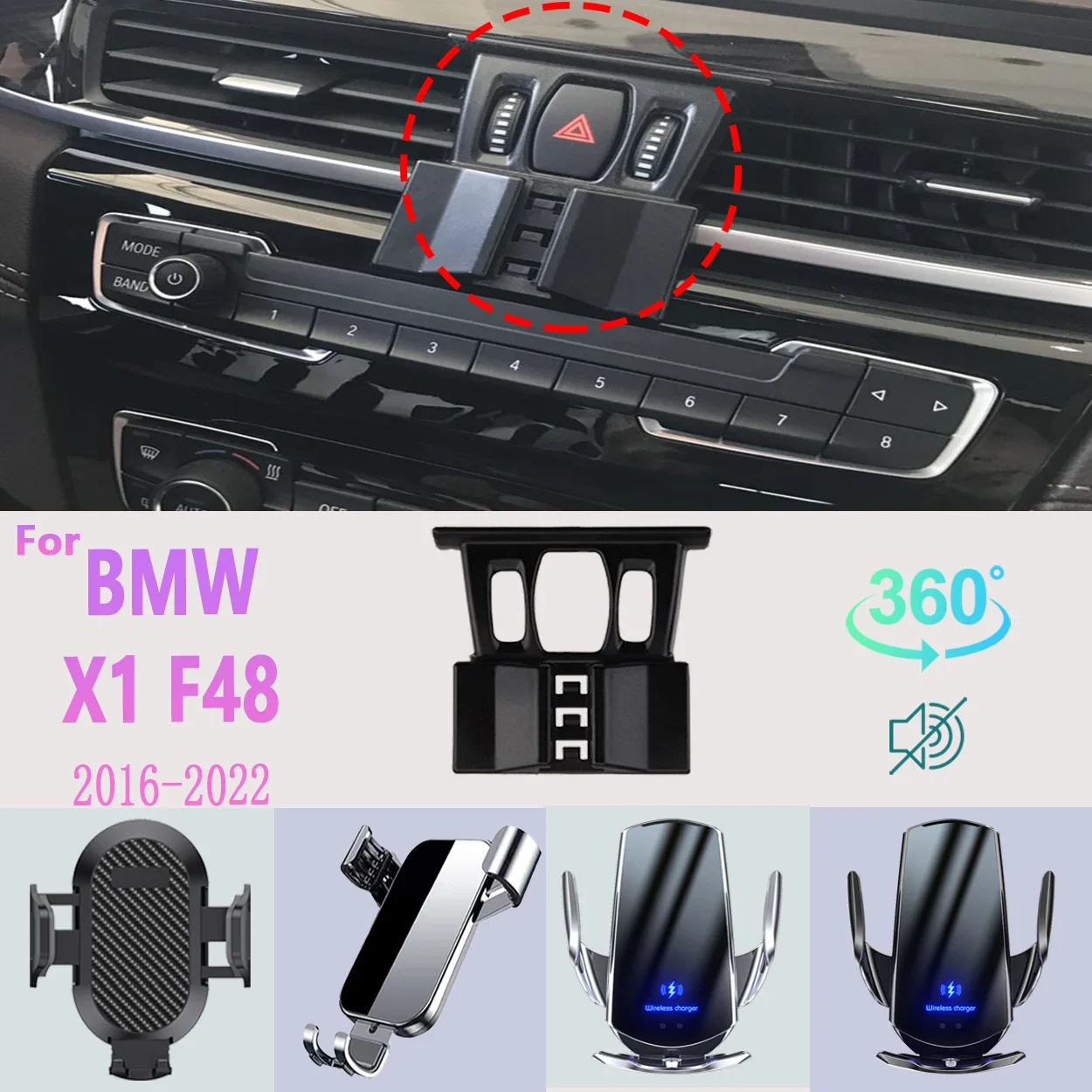 Car Phone Holder For BMW X1 F48 2016 2017 2018 2019-2022 Mobile Phone Support Car Mounts Wireless Charging Car Accessories
Car Phone Holder For BMW X1 F48 2016 2017 2018 2019-2022 Mobile Phone Support Car Mounts Wireless Charging Car Accessories