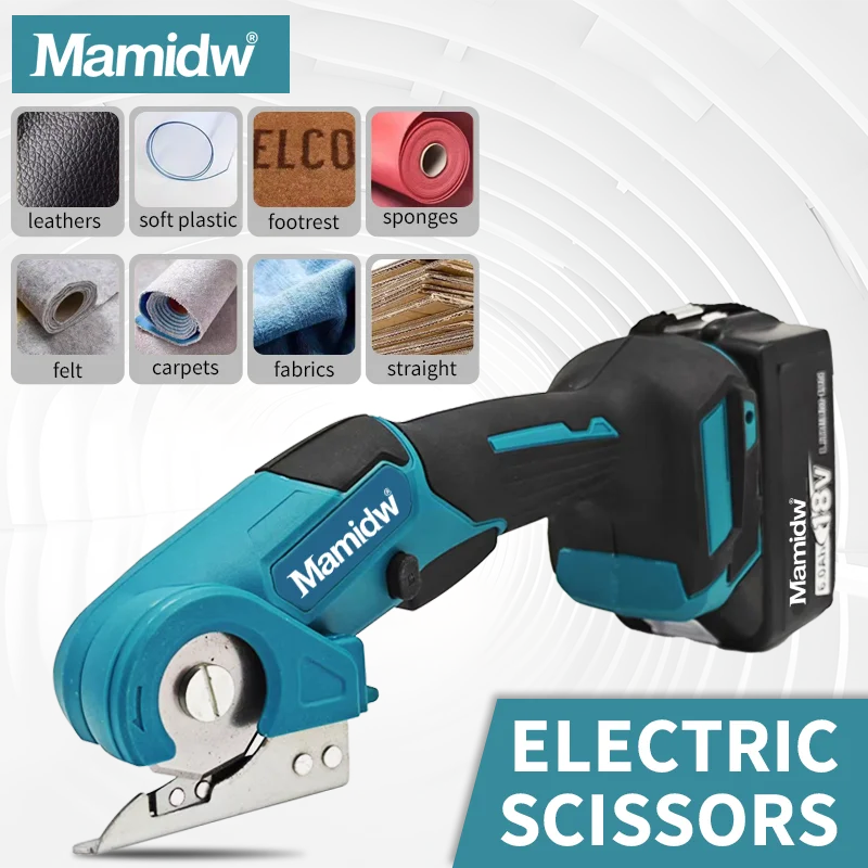 Mamidw 18 В аккумуляторные ножницы для ковров, многофункциональный секатор, круглый нож для резки ткани, ножницы, электроинструмент для батарейного штифта Makita
Mamidw 18 В аккумуляторные ножницы для ковров, многофункциональный секатор, круглый нож для резки ткани, ножницы, электроинструмент для батарейного штифта Makita