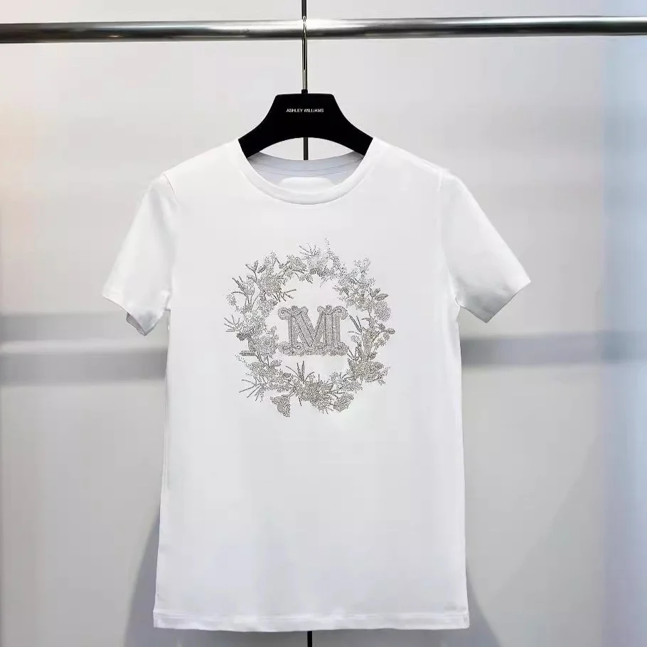 Summer 2024 New Sle Casual Cotton ort Sve T-irt Commute Versatile Floral Rhinestone Top Women's Faion Tee irt
Summer 2024 New Sle Casual Cotton ort Sve T-irt Commute Versatile Floral Rhinestone Top Women's Faion Tee irt