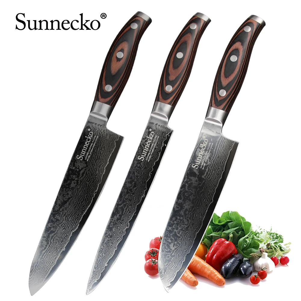 Кухонные ножи из дамасской стали SUNNECKO, 1-3 шт./комплект, 8 дюймов, деревянная ручка, поварской нож для нарезки хлеба, рыбы, фруктов, мяса
Кухонные ножи из дамасской стали SUNNECKO, 1-3 шт./комплект, 8 дюймов, деревянная ручка, поварской нож для нарезки хлеба, рыбы, фруктов, мяса
