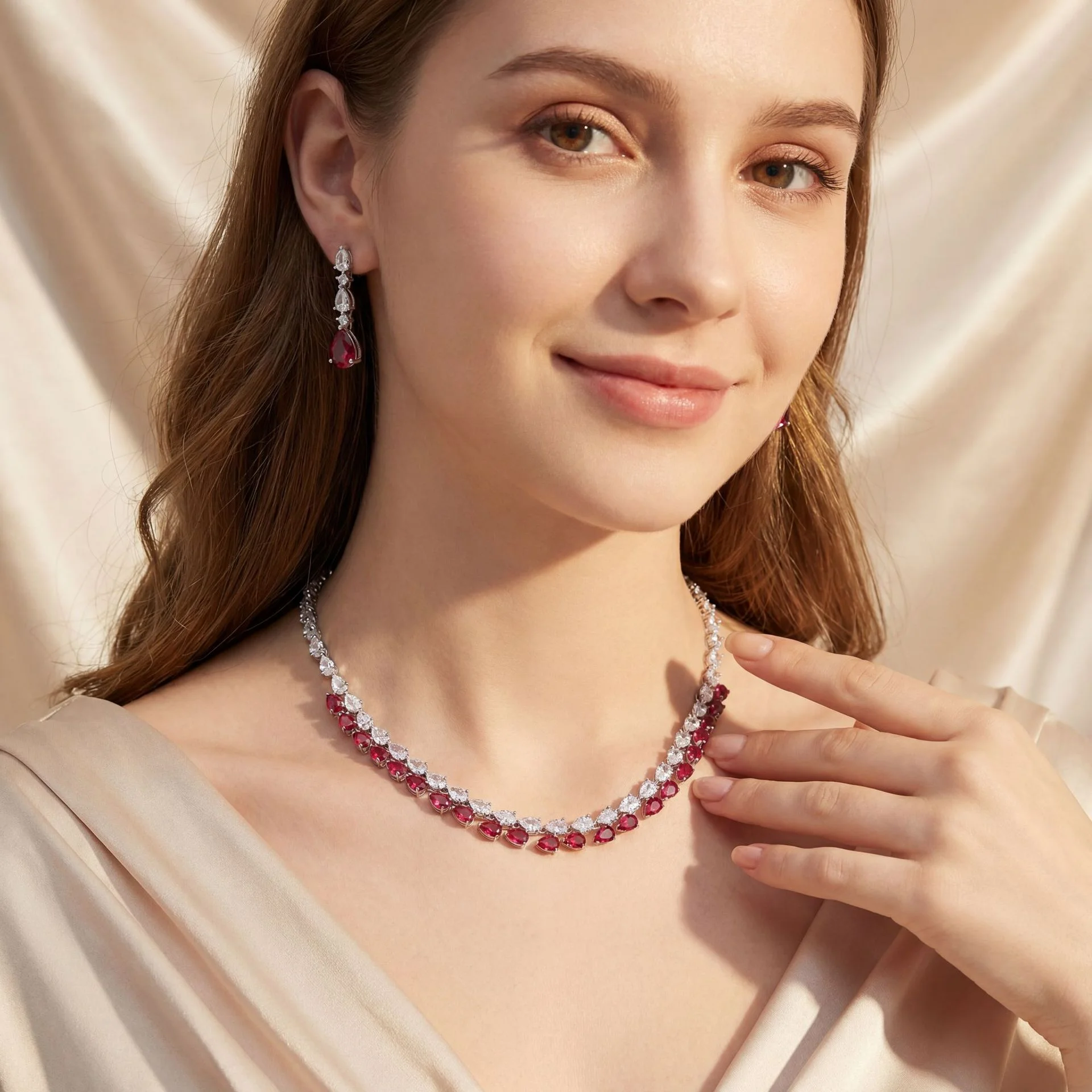 New Korean Style Jewelry Set Water Drop Zircon Necklace Earrings Niche Design Elegant Dress Accessories For Women
New Korean Style Jewelry Set Water Drop Zircon Necklace Earrings Niche Design Elegant Dress Accessories For Women