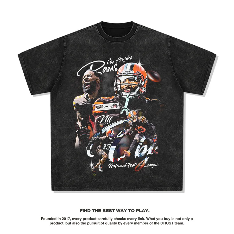 2025 Beckham Obj, American Football Star, T-shirt, Street Hip-hop Retro Print, Washed and Aged, Pure Cotton Short-sleeved
2025 Beckham Obj, American Football Star, T-shirt, Street Hip-hop Retro Print, Washed and Aged, Pure Cotton Short-sleeved